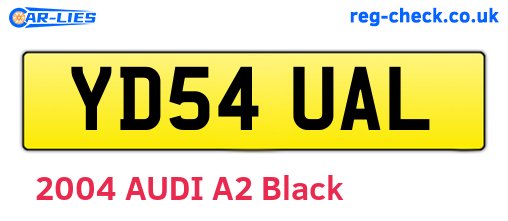 YD54UAL are the vehicle registration plates.