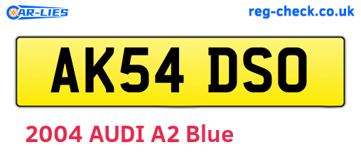 AK54DSO are the vehicle registration plates.