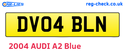 DV04BLN are the vehicle registration plates.