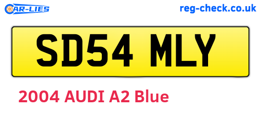 SD54MLY are the vehicle registration plates.