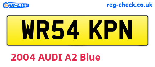 WR54KPN are the vehicle registration plates.