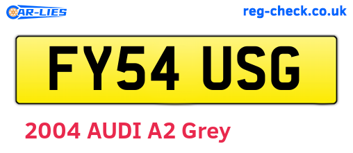 FY54USG are the vehicle registration plates.
