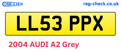 LL53PPX are the vehicle registration plates.