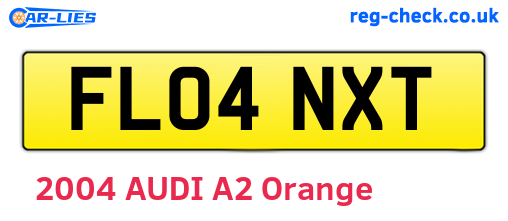 FL04NXT are the vehicle registration plates.