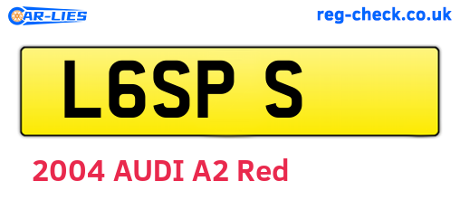 L6SPS are the vehicle registration plates.