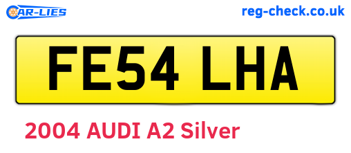 FE54LHA are the vehicle registration plates.