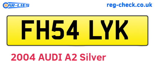 FH54LYK are the vehicle registration plates.