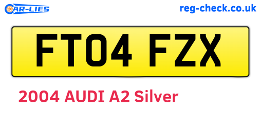 FT04FZX are the vehicle registration plates.