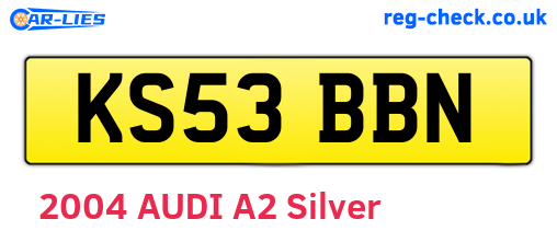 KS53BBN are the vehicle registration plates.