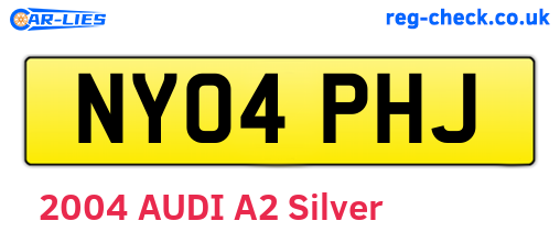 NY04PHJ are the vehicle registration plates.