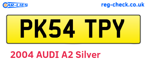 PK54TPY are the vehicle registration plates.