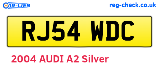 RJ54WDC are the vehicle registration plates.