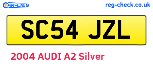 SC54JZL are the vehicle registration plates.