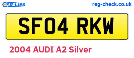 SF04RKW are the vehicle registration plates.