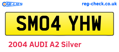SM04YHW are the vehicle registration plates.
