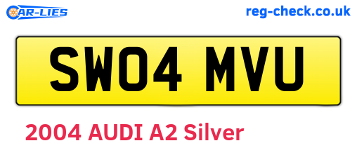SW04MVU are the vehicle registration plates.
