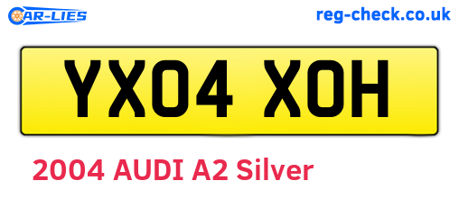 YX04XOH are the vehicle registration plates.