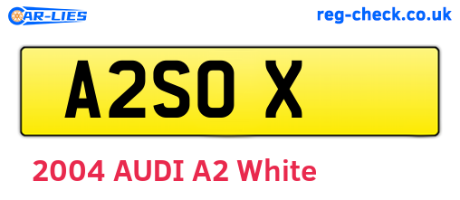 A2SOX are the vehicle registration plates.