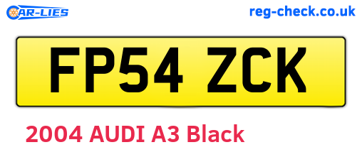 FP54ZCK are the vehicle registration plates.