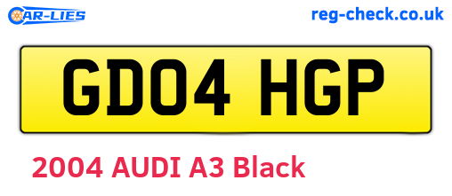 GD04HGP are the vehicle registration plates.
