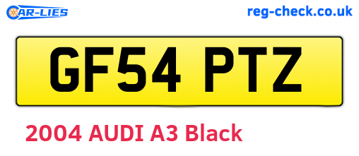 GF54PTZ are the vehicle registration plates.