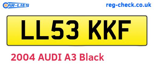 LL53KKF are the vehicle registration plates.