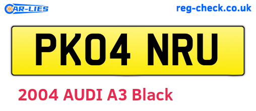 PK04NRU are the vehicle registration plates.