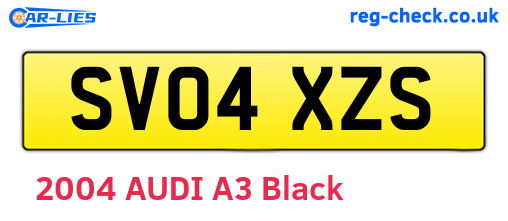 SV04XZS are the vehicle registration plates.