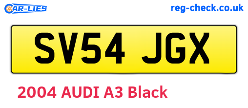 SV54JGX are the vehicle registration plates.
