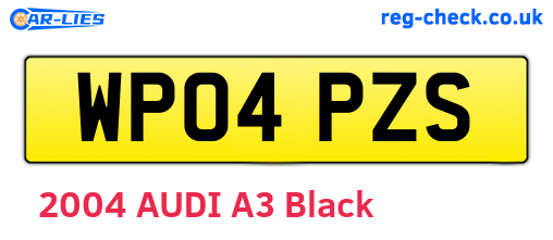 WP04PZS are the vehicle registration plates.