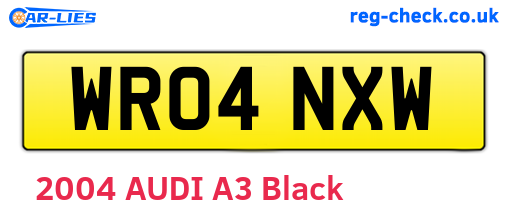 WR04NXW are the vehicle registration plates.
