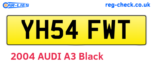 YH54FWT are the vehicle registration plates.