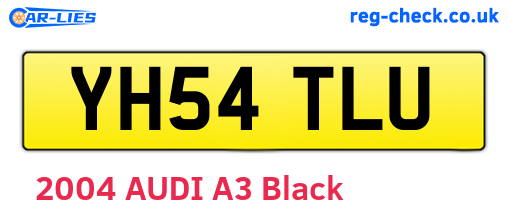 YH54TLU are the vehicle registration plates.