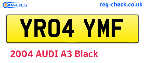 YR04YMF are the vehicle registration plates.