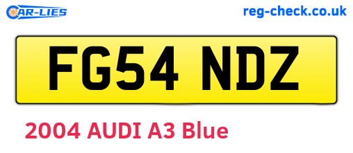 FG54NDZ are the vehicle registration plates.