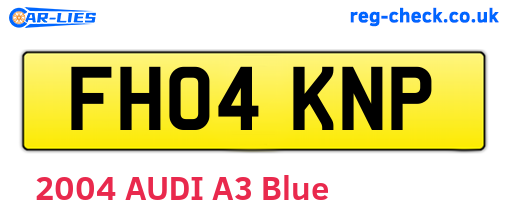 FH04KNP are the vehicle registration plates.