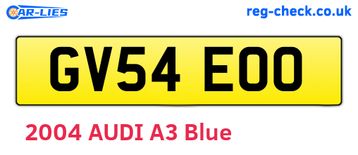 GV54EOO are the vehicle registration plates.