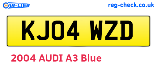 KJ04WZD are the vehicle registration plates.