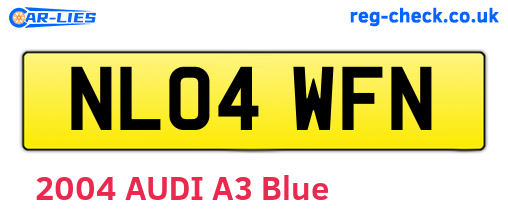 NL04WFN are the vehicle registration plates.