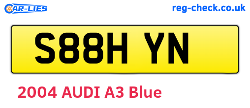 S88HYN are the vehicle registration plates.