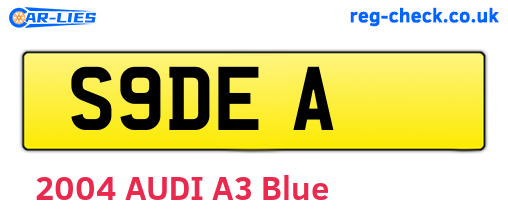 S9DEA are the vehicle registration plates.