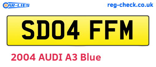 SD04FFM are the vehicle registration plates.