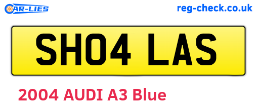 SH04LAS are the vehicle registration plates.