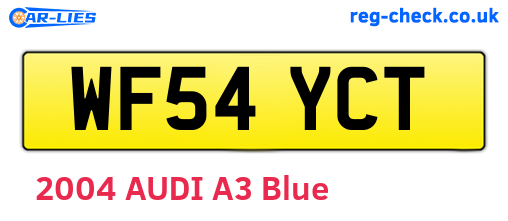 WF54YCT are the vehicle registration plates.
