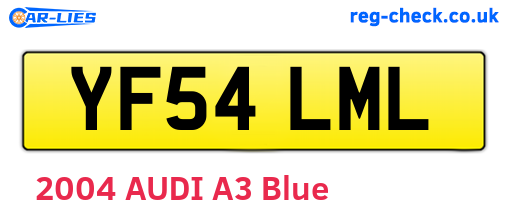 YF54LML are the vehicle registration plates.