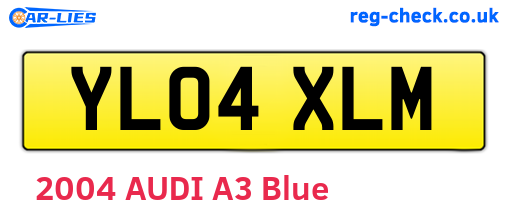 YL04XLM are the vehicle registration plates.
