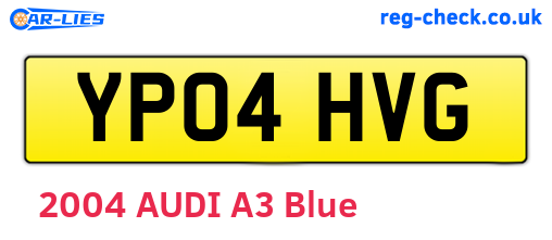 YP04HVG are the vehicle registration plates.