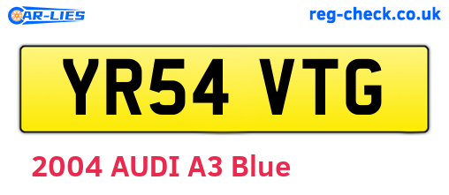YR54VTG are the vehicle registration plates.