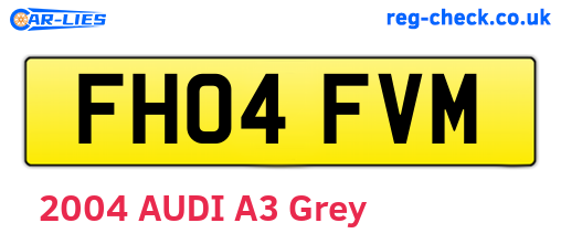 FH04FVM are the vehicle registration plates.