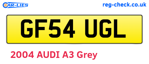GF54UGL are the vehicle registration plates.